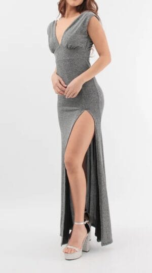 Elegante vestido de lurex