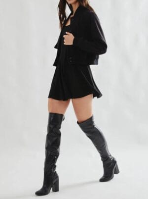 Vestido falda plato con cierre al costado - Imagen 3