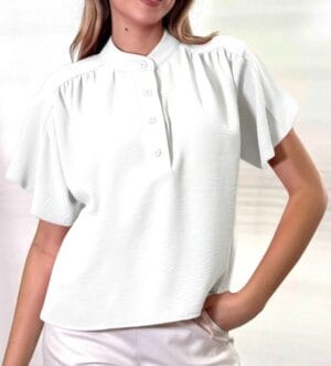 Blusa de Cey cuello mao, manga corta