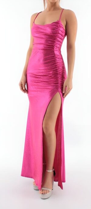Vestido largo con espalda cruzada