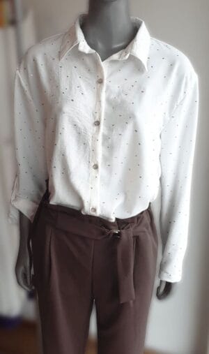Camisa crepé elastizado