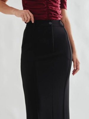Pollera larga con tajo trasero - Imagen 3