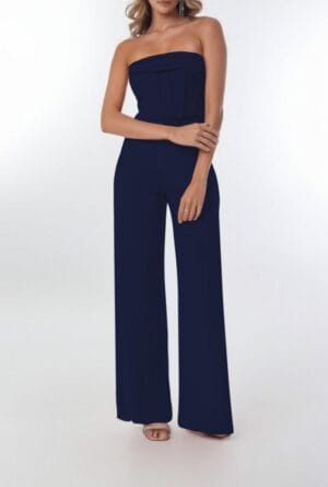 Mono strapless con corpiño estructurado