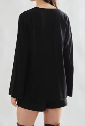 Camisa con canesú, bolsillos y broches - Imagen 3